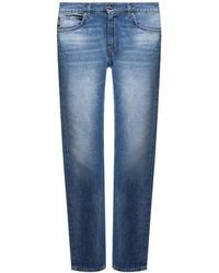 Versace - Cotton Logo Denim Jeans - Lyst