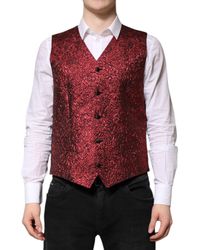 Dolce & Gabbana - Floral Brocade Formal Waistcoat Vest - Lyst
