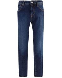 Jacob Cohen - Blue Elastane Tapered Jeans - Lyst
