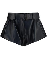 Magda Butrym - Black Lambskin Bermuda Shorts - Lyst