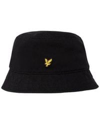 Lyle & Scott - Black Cotton Bucket Hat - Lyst