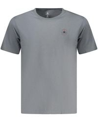 Converse - Gray Cotton Men's T - Lyst