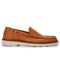 Bally - Hammered Leather Loafer - Lyst