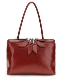 The Attico - Red Calf Leather Bos Taurus Shoulder Bag - Lyst