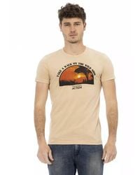 TRUSSARDI ACTION - Beige Cotton Men T - Lyst