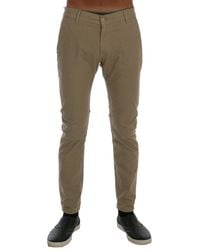 Daniele Alessandrini - Cotton Stretch Slim Fit Trouser Beige Tsh1382 - Lyst