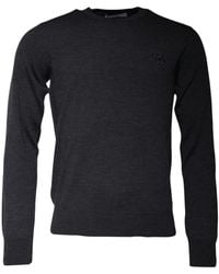 Dolce & Gabbana - Dg Logo Crew Neck Pullover Sweater - Lyst