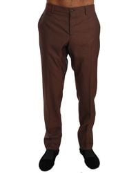 Dolce & Gabbana - Wool Silk Formal Trousers Pants - Lyst