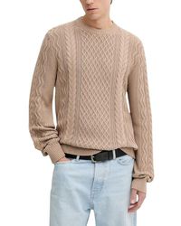 Tommy Hilfiger - Beige Recycled Cotton Sweatshirt - Lyst