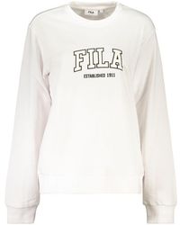 Fila - White Cotton 's Sweatshirt - Lyst