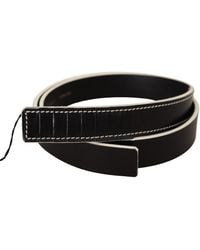 CoSTUME NATIONAL - Black White Leather Fashion Waist Belt - Lyst