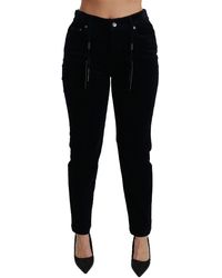Dolce & Gabbana - Blue Corduroy Mid Waist Skinny Pants Jeans - Lyst
