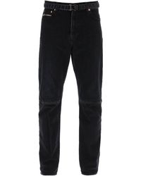 Sacai - Slim Jeans With Belt - Lyst