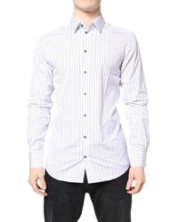 Dolce & Gabbana - Stripes Cotton Formal Shirt - Lyst