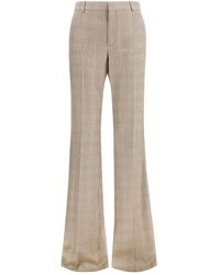 Saint Laurent - Beige Wool Oves Aries Flared Pants - Lyst