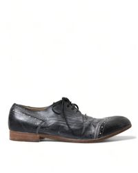 Dolce & Gabbana - Black Leather Lace Up Formal Derby Dress Shoes - Lyst