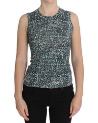 Dolce & Gabbana - Dolce Gabbana Blue Wool Sweater Sleeveless Pullover - Lyst