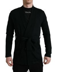 Dolce & Gabbana - Elegant Cashmere Robe With Waist Belt - Lyst