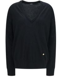 Balmain - Black Wool Oves Aries Sweatshirt - Lyst