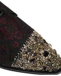 Dolce & Gabbana - Embellished Derby Dress Formal Shoes And Leather - Lyst