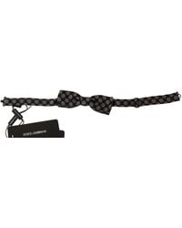 Dolce & Gabbana - Brown Silk Polka Dot Jacquard Bow Tie Papillon - Lyst