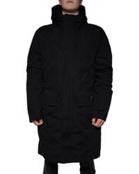 Dolce & Gabbana - Hooded Parka Cotton Trench Coat Jacket - Lyst