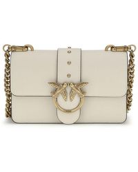 Pinko - Calf Leather Bos Taurus Shoulder Bag - Lyst