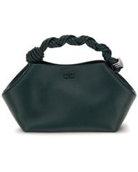 Ganni - Bicolor Recycled Leather Shoulder Bag - Lyst