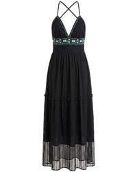 Trussardi - Black Cotton Dress - Lyst