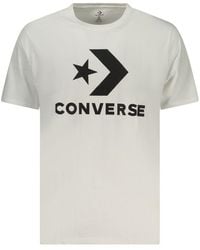 Converse - Bianco Cotton Men T - Lyst