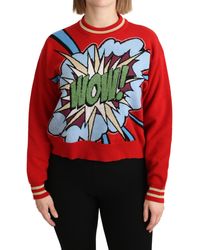 Dolce & Gabbana - Knitted Cashmere Cartoon Top Sweater - Lyst