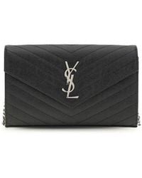 Saint Laurent - Black Calf Leather Bos Taurus Wallet - Lyst