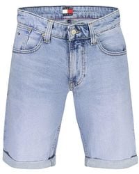 Tommy Hilfiger - Azzurro Cotton Men's Denim Short - Lyst