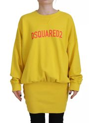 DSquared² - Logo Print Cotton Crewneck Pullover Sweater - Lyst