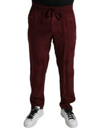 Dolce & Gabbana - Crown Pattern Silk Pajama Pants - Lyst