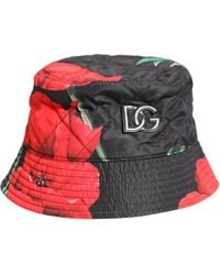 Dolce & Gabbana - Multicolor Dg Plaque Wide Brim Bucket Hat - Lyst