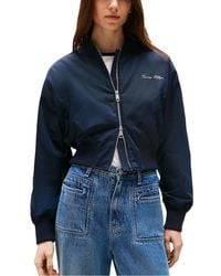 Tommy Hilfiger - Blue Recycled Polyester Bomber - Lyst