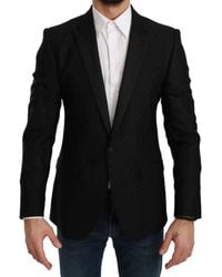 Dolce & Gabbana - Dolce Gabbana Black Slim Fit Coat Jacket Martini Blazer - Lyst