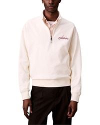 Calvin Klein - White Cotton Sweatshirt - Lyst