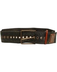Dolce & Gabbana - Men Black Wide Leather Dg Metal Buckle Belt - Lyst