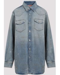 Acne Studios - Light Blue Cotton Denim Shirt - Lyst