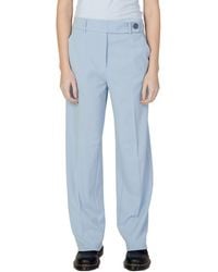 ONLY - Blue Polyester Casual Pants - Lyst