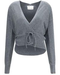 Extreme Cashmere - Gray Cashmere Cardigan - Lyst