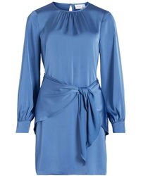 VILA CLOTHES - Mini Dress Tiewaist Style - Lyst