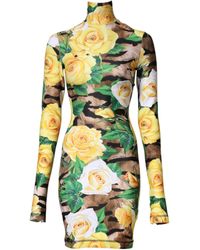 Dolce & Gabbana - Floral Print Sheath Mini Dress 07+Pl - Lyst