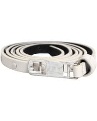CoSTUME NATIONAL - White Leather Studded Cintura Belt - Lyst