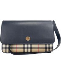 Burberry - New Hampshire Small Check Leather Crossbody Bag - Lyst