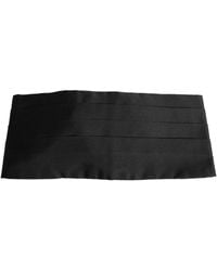 Dolce & Gabbana - Black 100% Silk Wide Belt Waist Cummerbund - Lyst