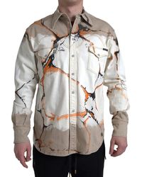 Dolce & Gabbana - Cotton Collared Denim Shirt - Lyst