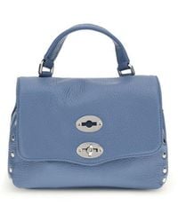Zanellato - Blue Calf Leather Bos Taurus Shoulder Bag - Lyst